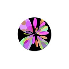 Pink Abstract Flower Golf Ball Marker (4 Pack) by Valentinaart