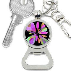 Pink Abstract Flower Bottle Opener Key Chains by Valentinaart