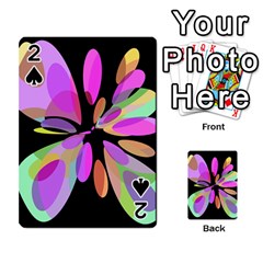 Pink Abstract Flower Playing Cards 54 Designs  by Valentinaart