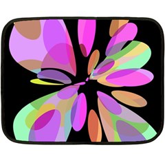 Pink Abstract Flower Fleece Blanket (mini)