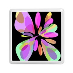 Pink Abstract Flower Memory Card Reader (square) 