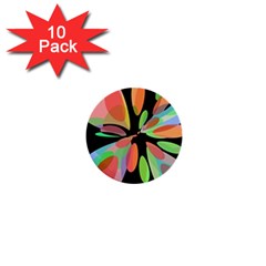 Colorful Abstract Flower 1  Mini Buttons (10 Pack)  by Valentinaart