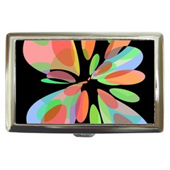 Colorful Abstract Flower Cigarette Money Cases by Valentinaart