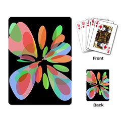 Colorful Abstract Flower Playing Card by Valentinaart