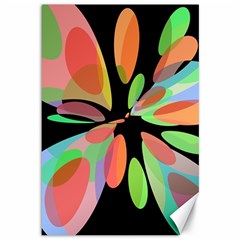 Colorful Abstract Flower Canvas 12  X 18   by Valentinaart