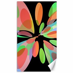 Colorful Abstract Flower Canvas 40  X 72  