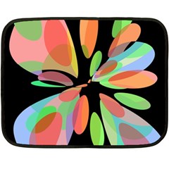 Colorful Abstract Flower Fleece Blanket (mini)