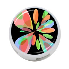 Colorful Abstract Flower 4-port Usb Hub (one Side) by Valentinaart