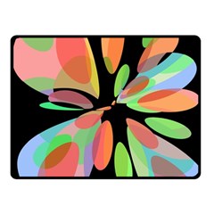 Colorful Abstract Flower Fleece Blanket (small)