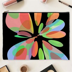 Colorful Abstract Flower Cosmetic Bag (xxxl)  by Valentinaart