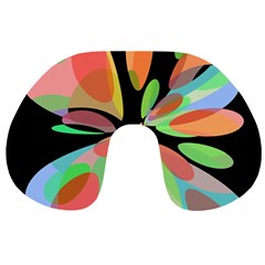 Colorful Abstract Flower Travel Neck Pillows