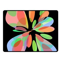 Colorful Abstract Flower Double Sided Fleece Blanket (small) 