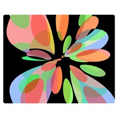 Colorful Abstract Flower Double Sided Flano Blanket (medium) 