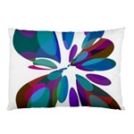 Blue abstract flower Pillow Case (Two Sides) Front