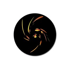 Orange Twist Magnet 3  (round) by Valentinaart