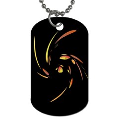 Orange Twist Dog Tag (one Side) by Valentinaart