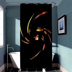 Orange Twist Shower Curtain 36  X 72  (stall)  by Valentinaart