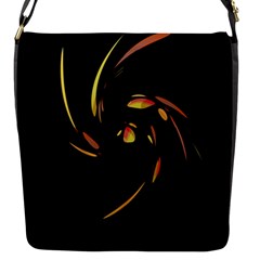 Orange Twist Flap Messenger Bag (s) by Valentinaart