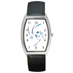 Blue Twist Barrel Style Metal Watch by Valentinaart