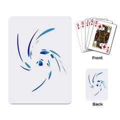 Blue Twist Playing Card by Valentinaart