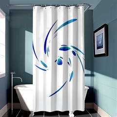 Blue Twist Shower Curtain 36  X 72  (stall)  by Valentinaart