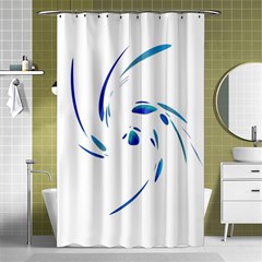 Blue Twist Shower Curtain 48  X 72  (small)  by Valentinaart