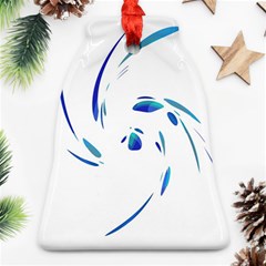 Blue Twist Bell Ornament (2 Sides)