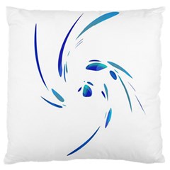 Blue Twist Large Cushion Case (two Sides) by Valentinaart