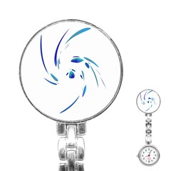 Blue Twist Stainless Steel Nurses Watch by Valentinaart