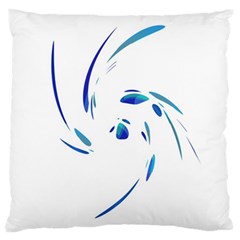 Blue Twist Standard Flano Cushion Case (one Side) by Valentinaart