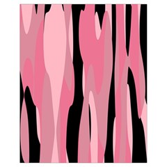 Black And Pink Camo Abstract Drawstring Bag (small)