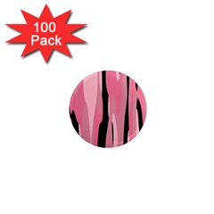 Black And Pink Camo Abstract 1  Mini Magnets (100 Pack)  by TRENDYcouture