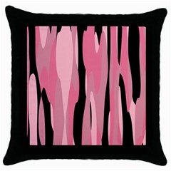 Black And Pink Camo Abstract Throw Pillow Case (black) by TRENDYcouture