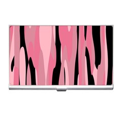 Black And Pink Camo Abstract Business Card Holders by TRENDYcouture