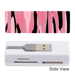 Black And Pink Camo Abstract Memory Card Reader (stick) 