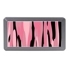 Black And Pink Camo Abstract Memory Card Reader (mini)