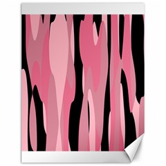 Black And Pink Camo Abstract Canvas 12  X 16   by TRENDYcouture