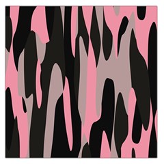 Pink And Black Camouflage Abstract Large Satin Scarf (square) by TRENDYcouture