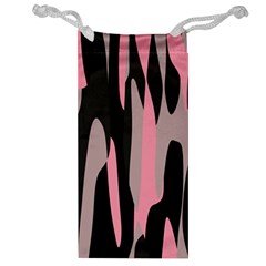 Pink And Black Camouflage Abstract Jewelry Bags by TRENDYcouture