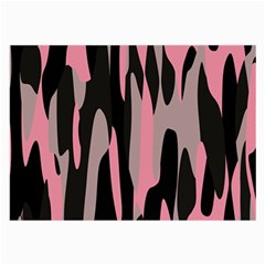 Pink And Black Camouflage Abstract Large Glasses Cloth (2-side) by TRENDYcouture