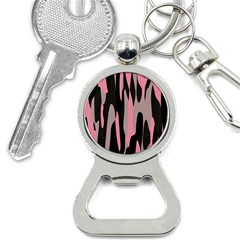 Pink And Black Camouflage Abstract 2 Bottle Opener Key Chains by TRENDYcouture