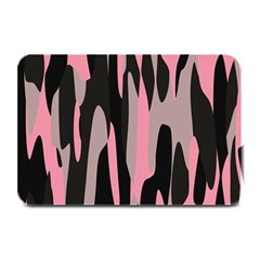 Pink And Black Camouflage Abstract 2 Plate Mats