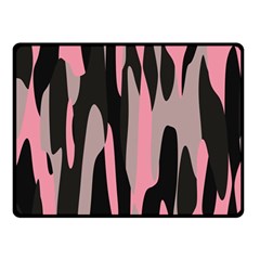 Pink And Black Camouflage Abstract 2 Fleece Blanket (small)