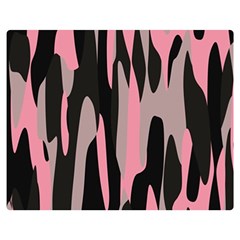 Pink And Black Camouflage Abstract 2 Double Sided Flano Blanket (medium) 