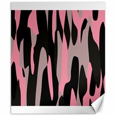 Pink And Black Camouflage 2 Canvas 8  X 10  by TRENDYcouture