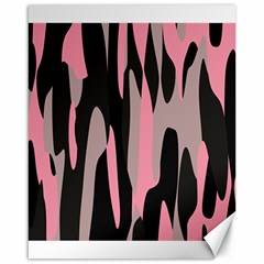 Pink And Black Camouflage 2 Canvas 16  X 20   by TRENDYcouture