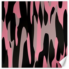 Pink And Black Camouflage 2 Canvas 20  X 20   by TRENDYcouture