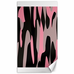 Pink And Black Camouflage 2 Canvas 40  X 72  