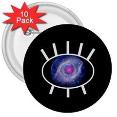 Helix Eye 3  Buttons (10 Pack)  by itsybitsypeakspider