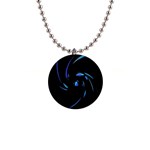 Blue twist Button Necklaces Front